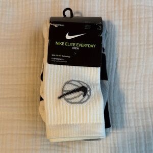 Nike Elite Everyday Crew Socks - White, Grey and Black